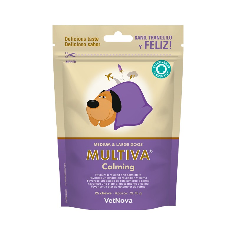 MULTIVA CALMING MED.&LARGE DOG 25 CHEWS