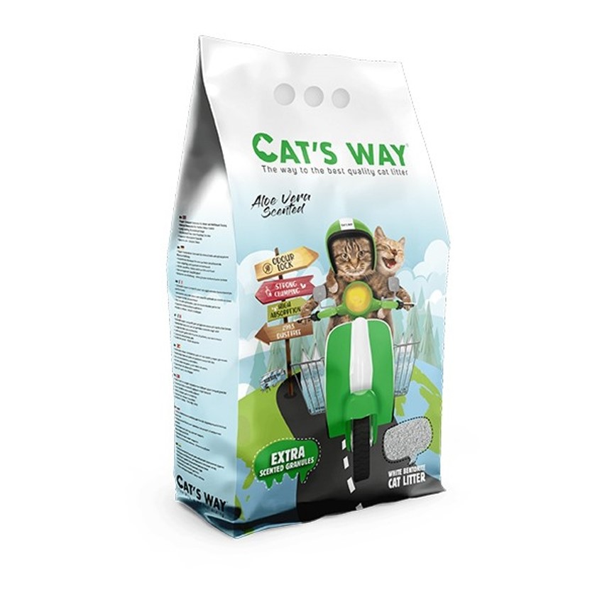 AREIA AGLOMERANTE P/ GATOS ALOE VERA 18L